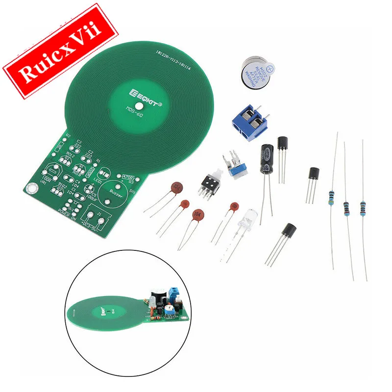 

Kit DIY Tool Metal Detector DC 3V-5V 60Mm Sensor Panel Module Non-Contact DIY Metal Detector Electronic Part