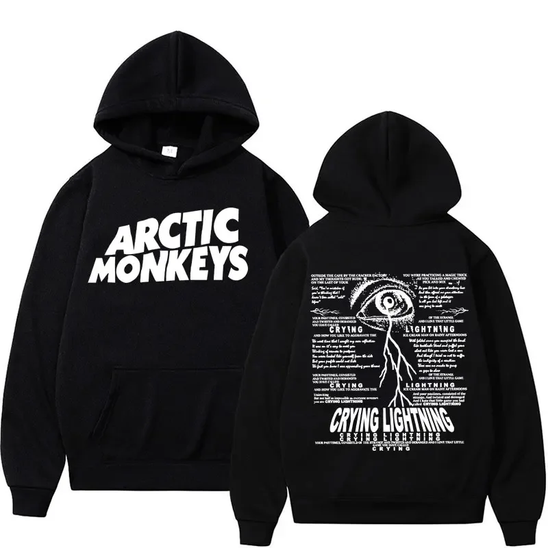 

Arctic Monkeys Song Crying Lightning Graphic Sweatshirt Men Women Fashion Hip Hop Retro Hoodie Oversized Cozy Hoodies Streetwear