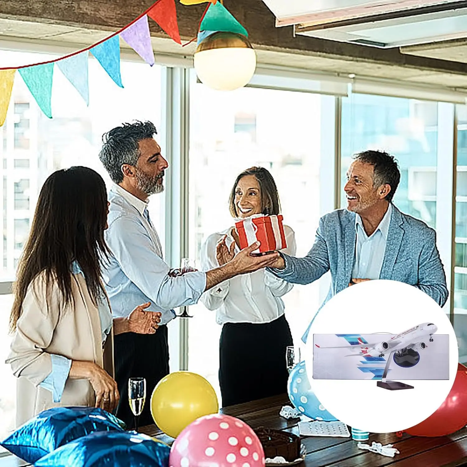 Modello di aereo in scala 1:150 Mauritius A350 Modello di aereo da collezione in resina con ruote Modalità aereo pressofuso per la raccolta