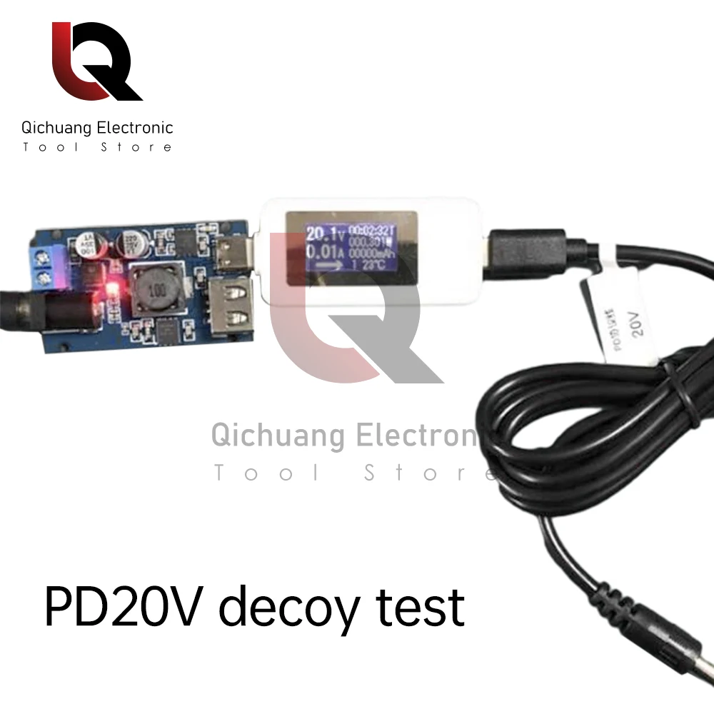 DC-DC 8.2V-32V To QC3.0/PD3.0/PPS Step Down Power Supply Buck Converter IP6538 Adjustable USB+Type-C Step-down Charging Module