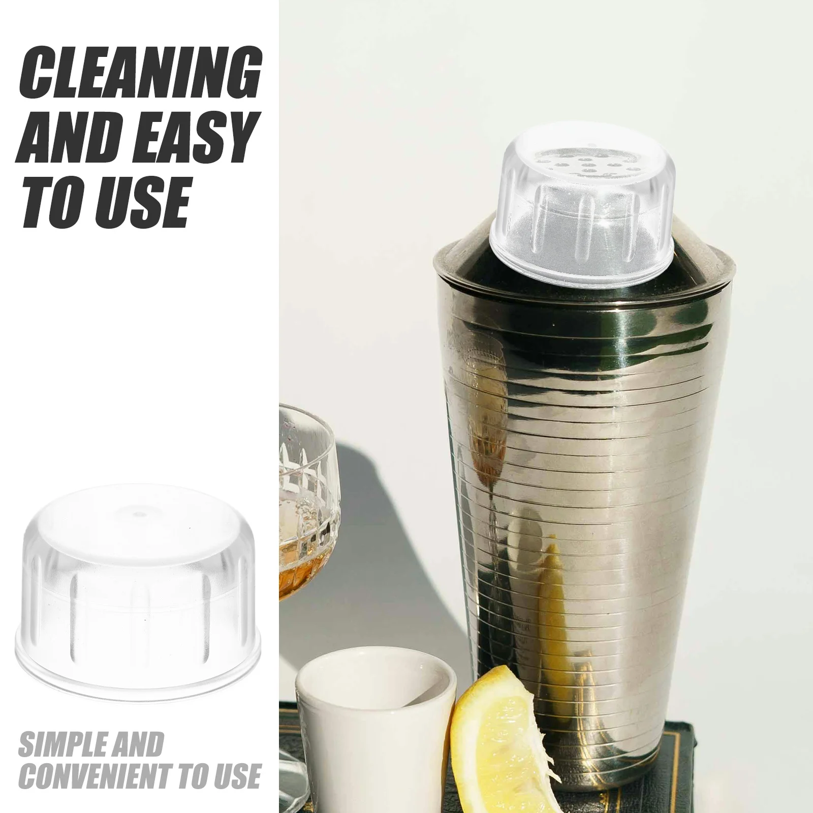 

6pcs Anti-Splash Cup Covers Clear Shaker Lids For Juice Milk Tea Cocktail Drink Spill Proof Tumbler Lid Cover Shaker Cup Supply