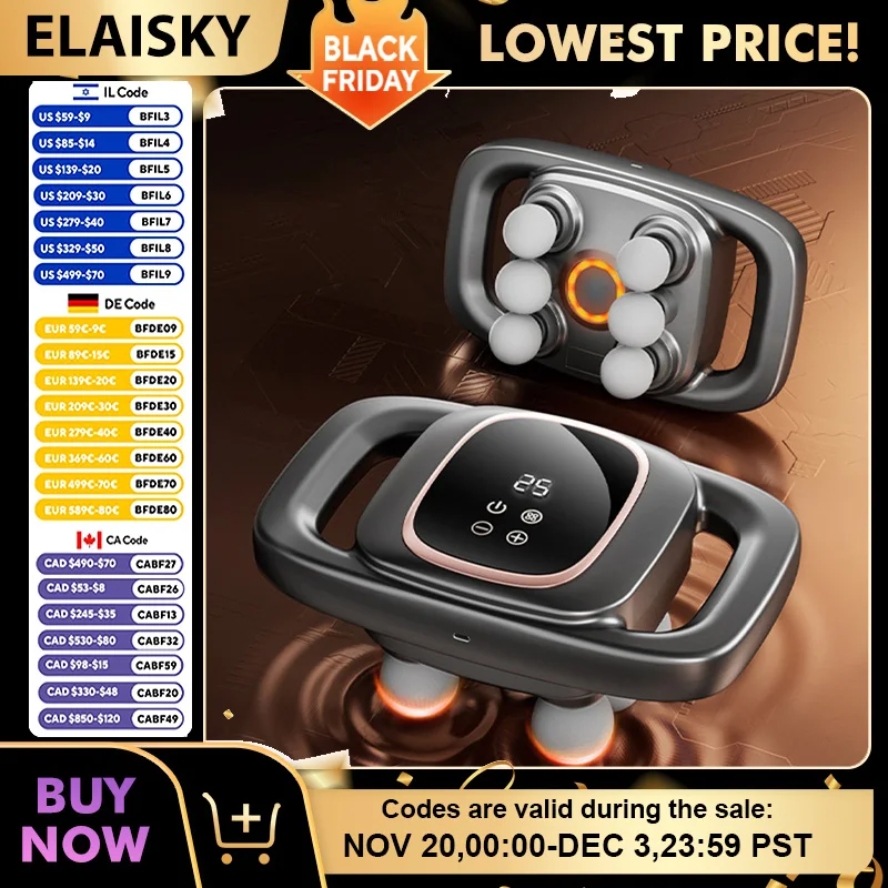 

Глубокий массаж с многоголовочным массажным пистолетом, пистолет для фасции с ЖК-дисплеем, профессиональный класс, электрический массажный пистолет для поясничной талии и тела для расслабления тела