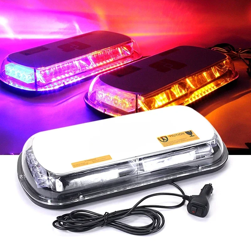 Super bright ceiling burst flashing lights, magnets, open roads, patrol red and blue warning lights, car 12V24LED