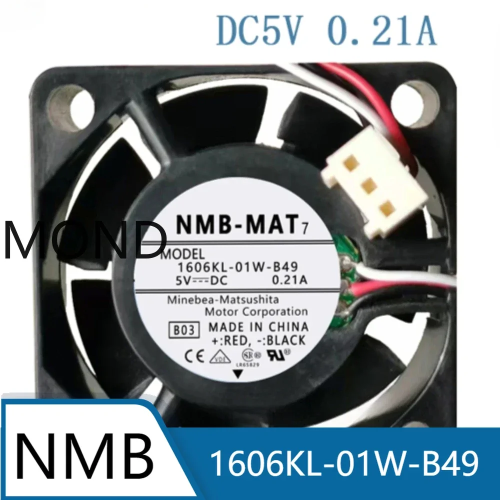 1606KL-01W-B49 voor NMB NMB-MAT DC 5 V 0.21A 4015 40x40x15mm 4 CM Chassis Inverter Koelventilator 2-3 Draad