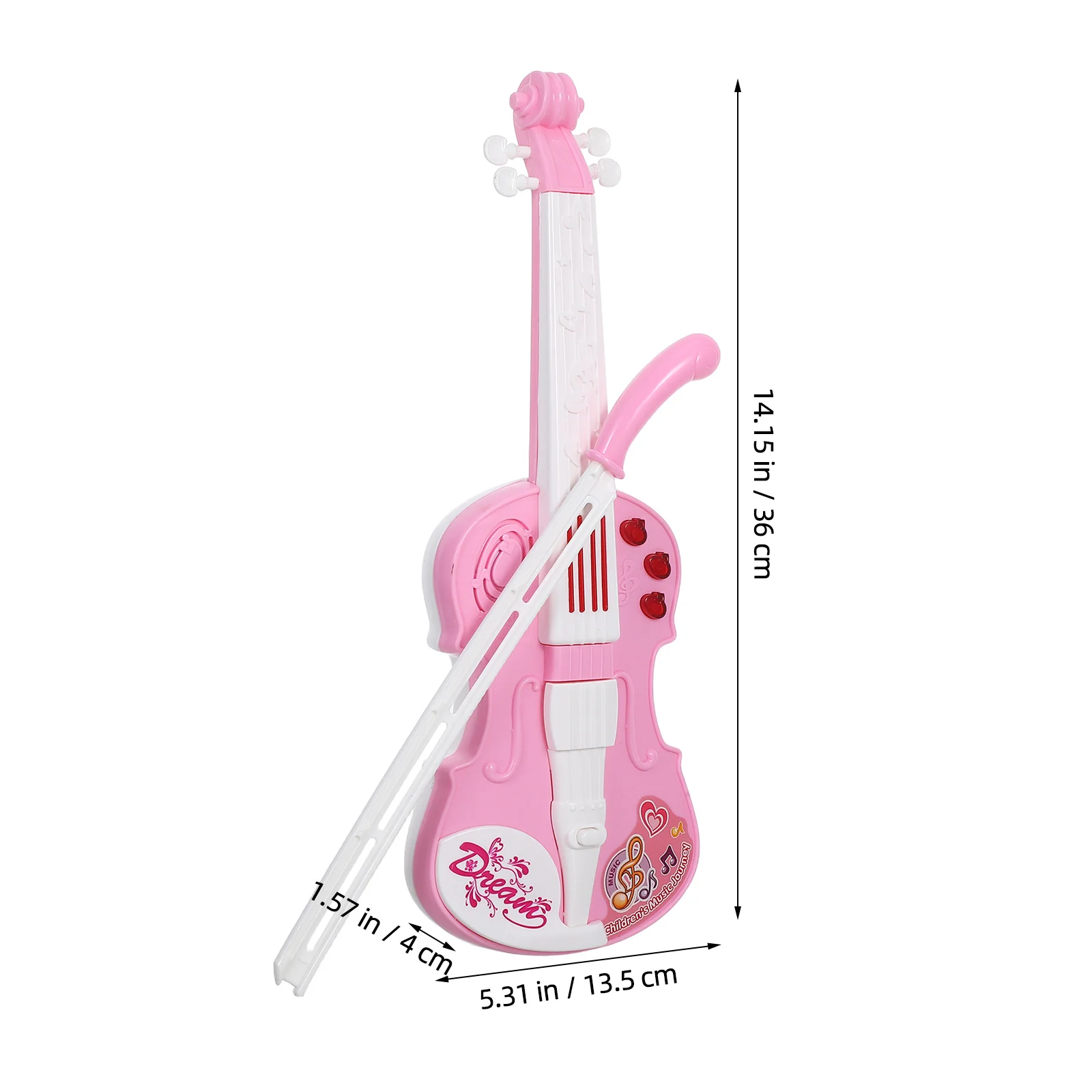 مجموعة واحدة من لعبة الكمان: تصميم واقعي تأثيرات ضوئية صوتية أزرار حساسية عالية آلة موسيقية محمولة لـ #3