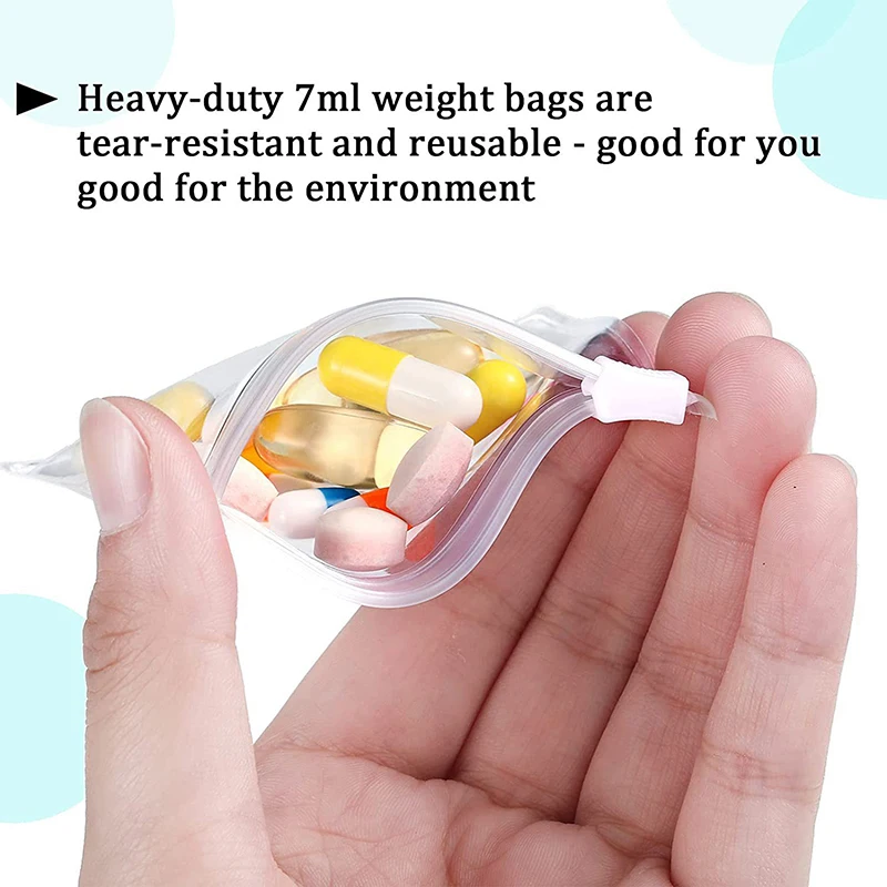 1/5/10pcs Pill Pouch Bags Zippered Pill Pouch Reusable Clear Pill Bags Self Sealing Travel Medicine Organizer Storage