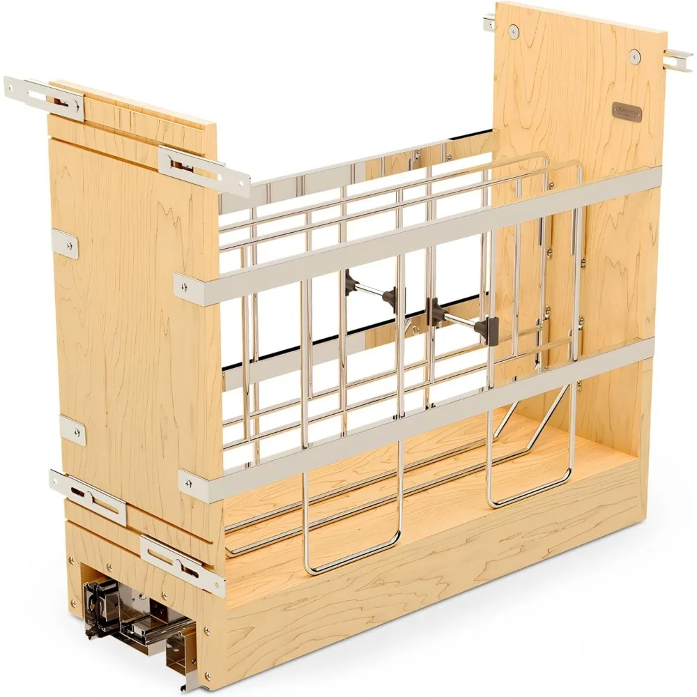 

Shelf 8 Wooden Pullout Shelf Bakeware Organizer for Base Kitchen Cabinets with Soft Close and 100 Pound Ball-Bearings, 447