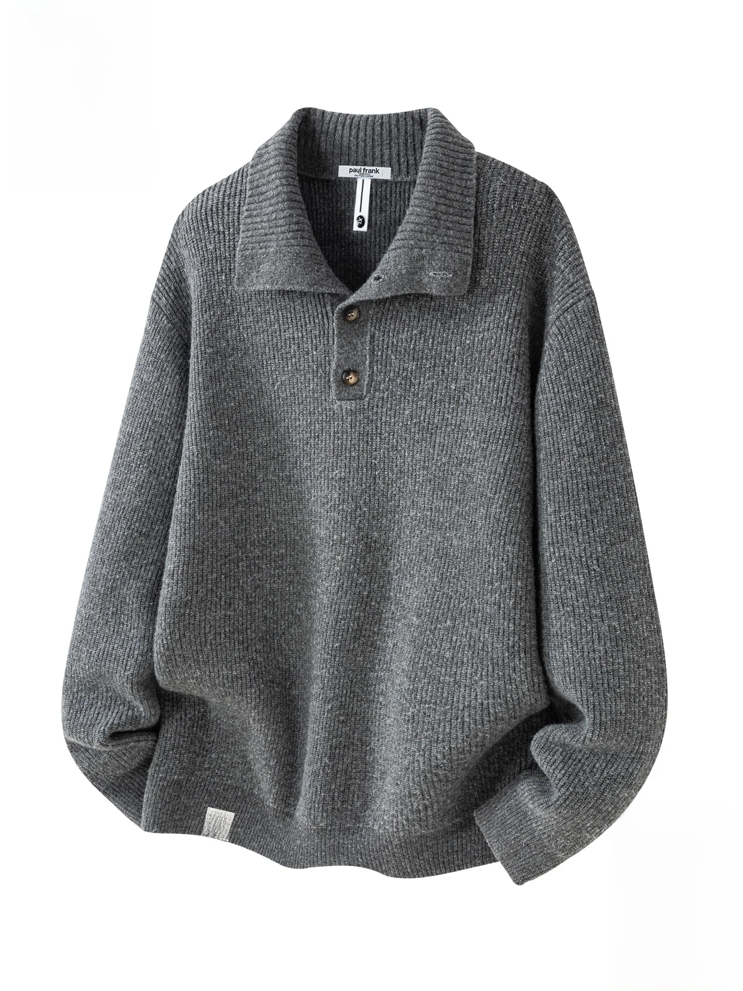 

PaulFrank Knitted Ne Sweater Men's Casual Sle Warmth Comfortable Loose Fit Polyester Fiber Winter Long Sve T-irt