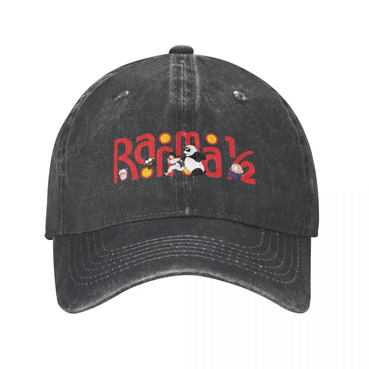 Ranma 1/2 Funny Logo (Black Backround) - ORIGINAL DRAWN by SillyFun.redbubble.com Cowboy Hat Luxury Man Hat Male Women's