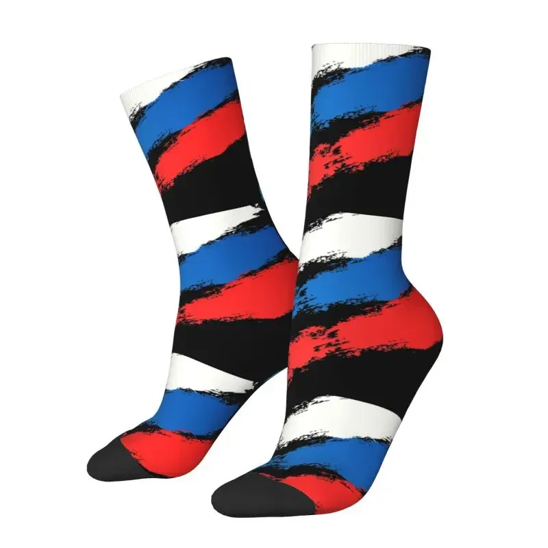 Russia Flag Russian Pride Mens Crew Socks Unisex Cool 3D Printed Dress Socks