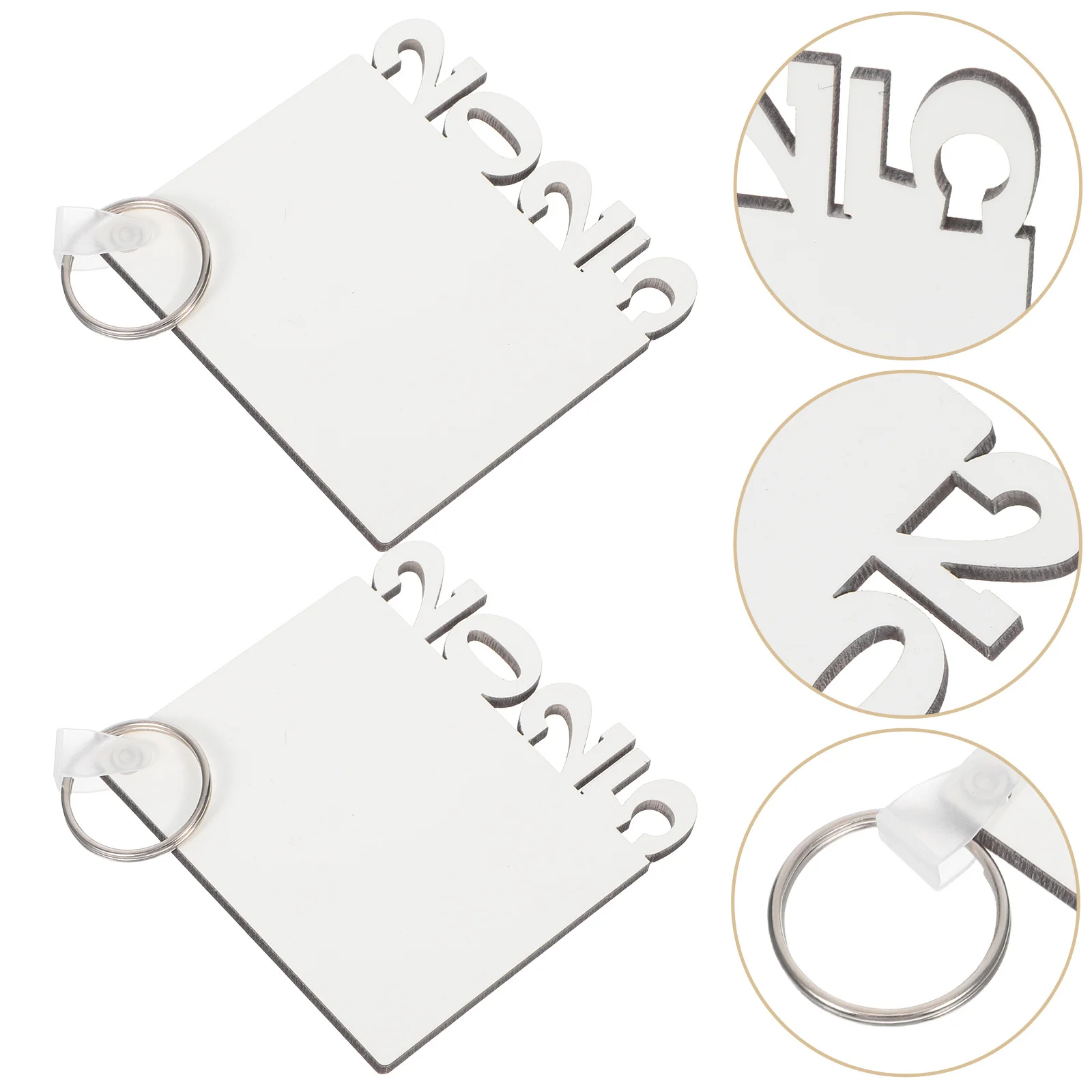 

6pcs Sublimation Keychains Blank Diy Graduation 2025 Picture Frame Charm Craft Decoration For Party Favors Keepsake Gift