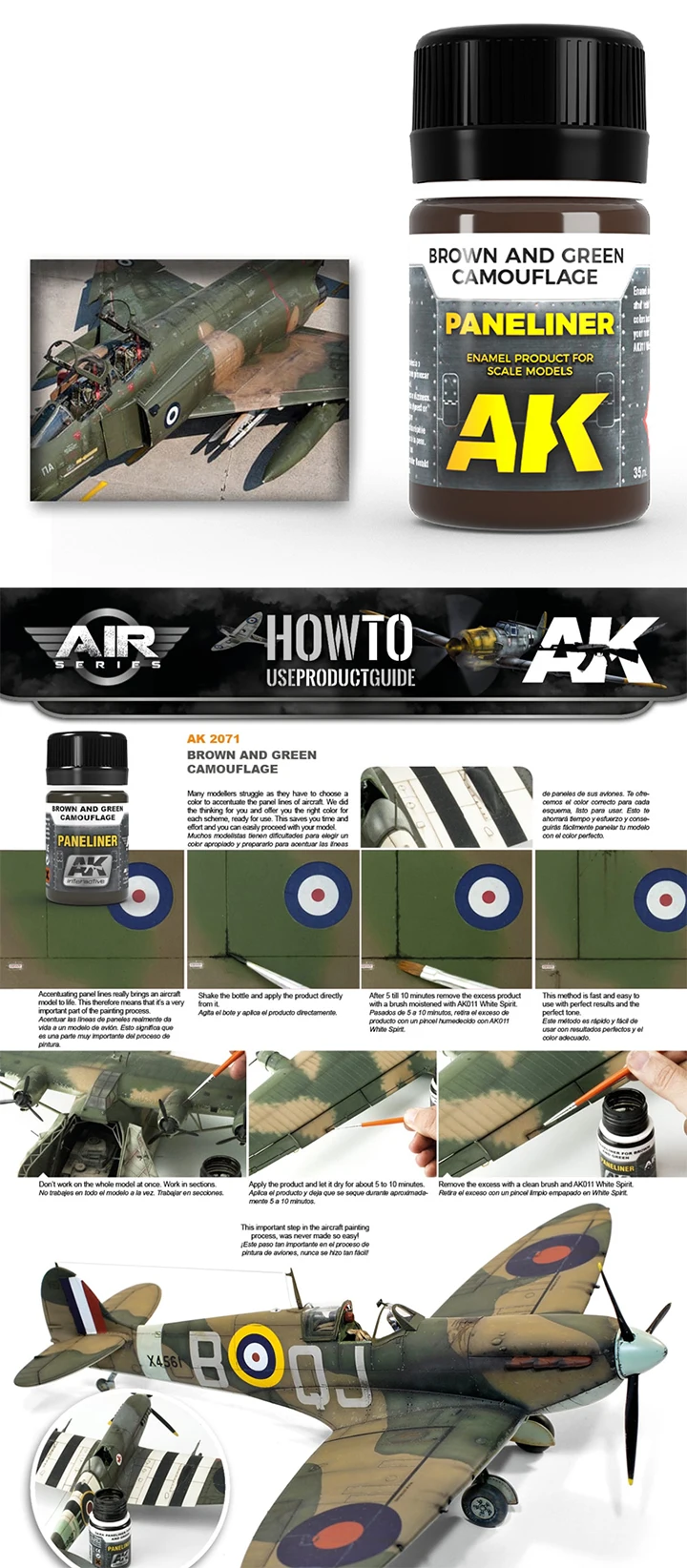 AK Weathering PANELINER AK12022 Dark Brown (40 ml AK Weathering PANELINER AK12022 Dark Brown (40 ml