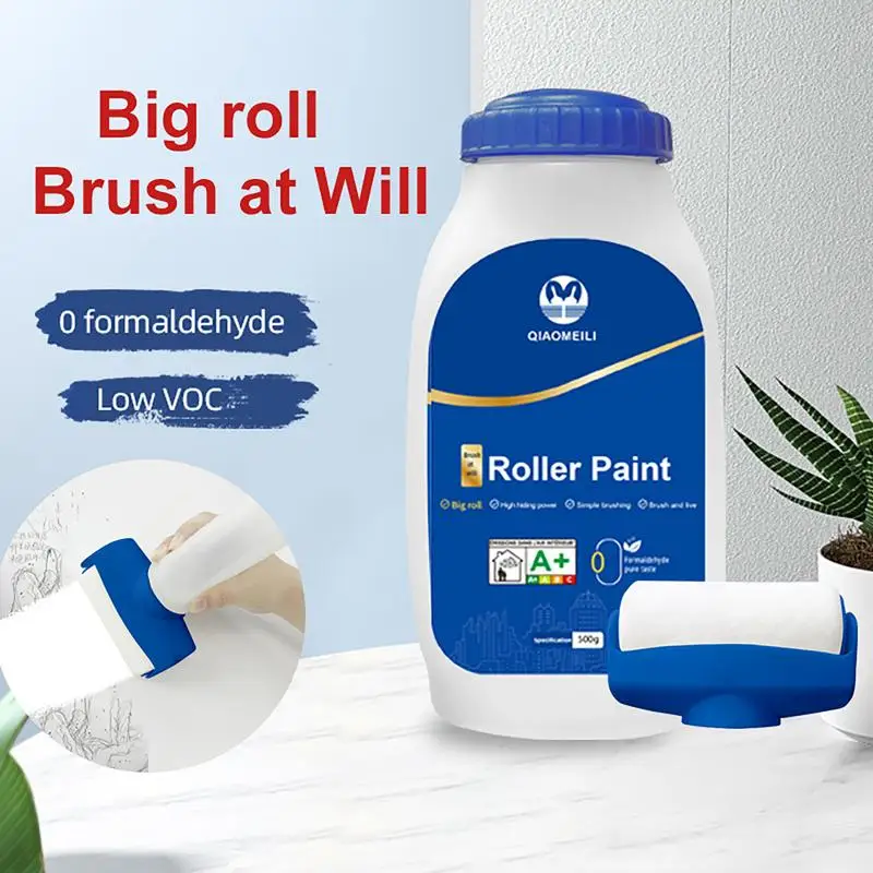 500g Wall Repair White Paint Roller With Big Roll Brush Interior Wall Ceramic Tile Repair Household Wall Graffiti Repair Roller