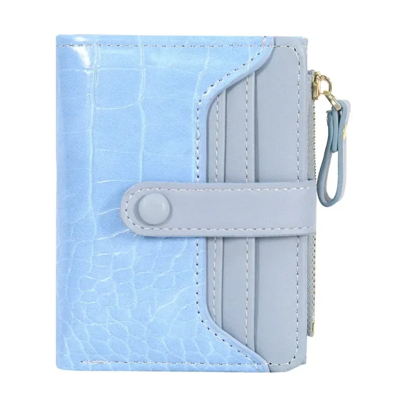 

PU Leather Women's Wallet with Zipper - Multi Color Card Holder & Coin Purse, ID/Photo Pocket Short Hasp Design