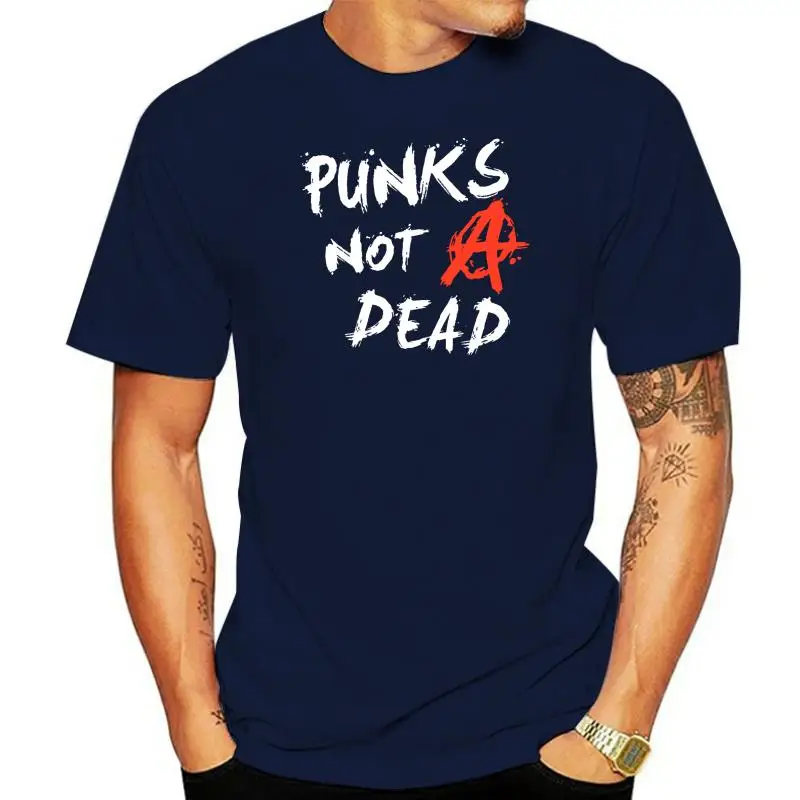 Rock Style Punks Not Dead 700959 T-shirt Tshirt Men Black long Sleeve Cotton Hip Hop T-shirt Print Tee Shirts coat clothes tops