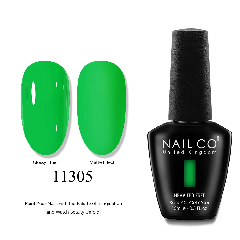 เจลทาเล็บ NAILCO HEMA TPO FREE รุ่นสีเขียว สำหรับทำเล็บแบบกึ่งถาวร ชนิดไฮบริด ใช้กับหลอด UV สำหรับทำเล็บ