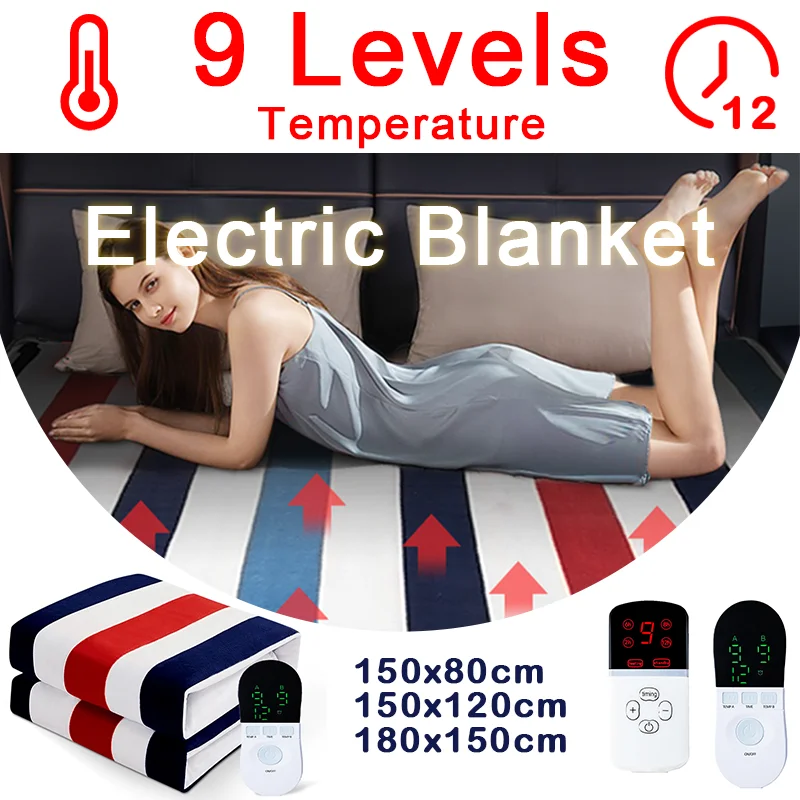 

Electric Blanket 220/110V Thicker Heater Heated Blanket Mattress Thermostat Electric Heating Blanket Winter Body Warmer