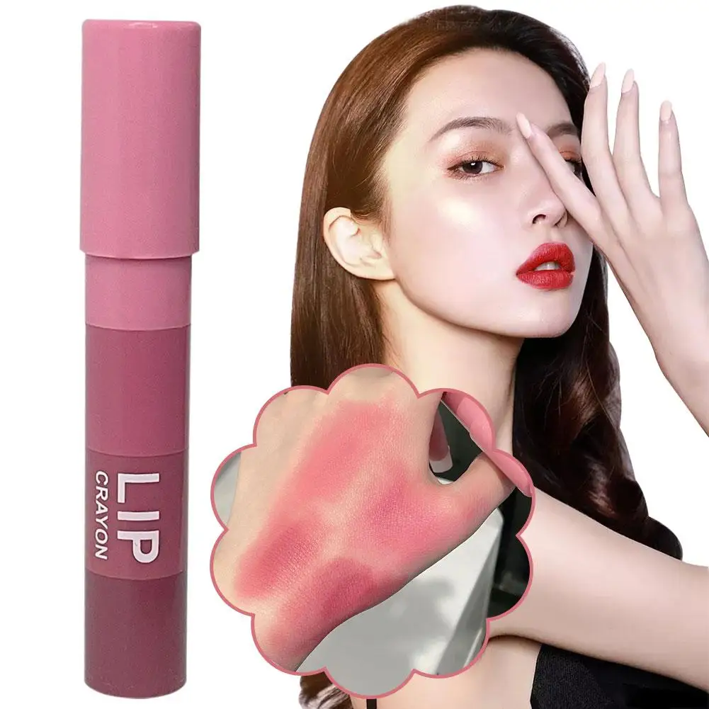 4 In 1 Matte Kleurpotloden Lippenstift Fluweel Sexy Rode Lip Tint Kit Pen Cosmetische Lippen Glazuur Lippenstift Make-Up Antiaanbaklaag Multicolour Cup N9y9