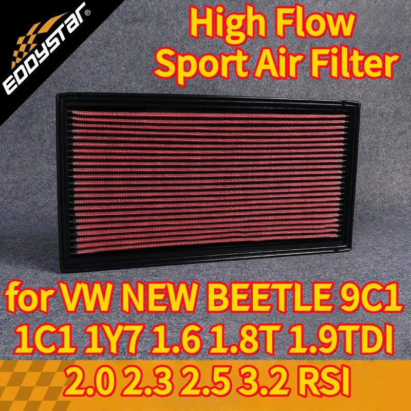 

Спортивный воздушный фильтр с высоким расходом для VW NEW BEETLE 9C1 1C1 1Y7 1,6 1,8T 1,9TDI 2,0 2,3 2,5 3,2 RSI Моющиеся гоночные впускные фильтры