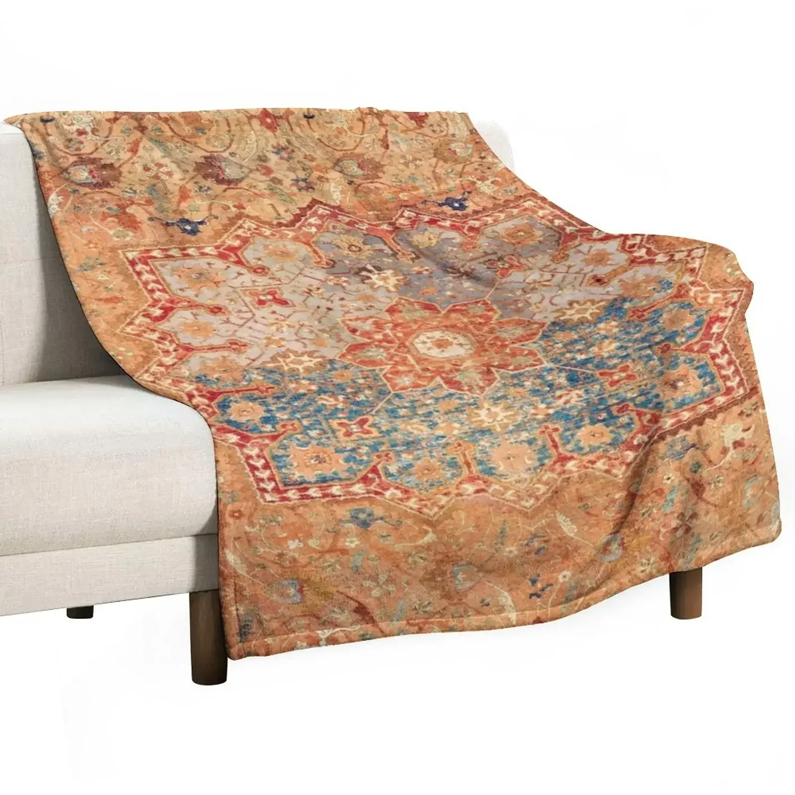 

16th Century Persian Carpet Print Throw Blanket Plush Cute for sofa Polar Blankets