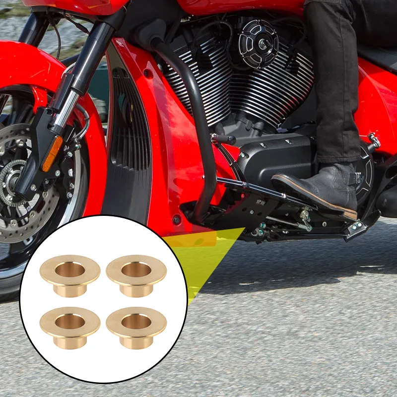 4PCS Motorcycle Shift Brake Lever Bushings Set Brass Alloy Universal for Victory Cross Country Cross Roads Vision Magnum Models