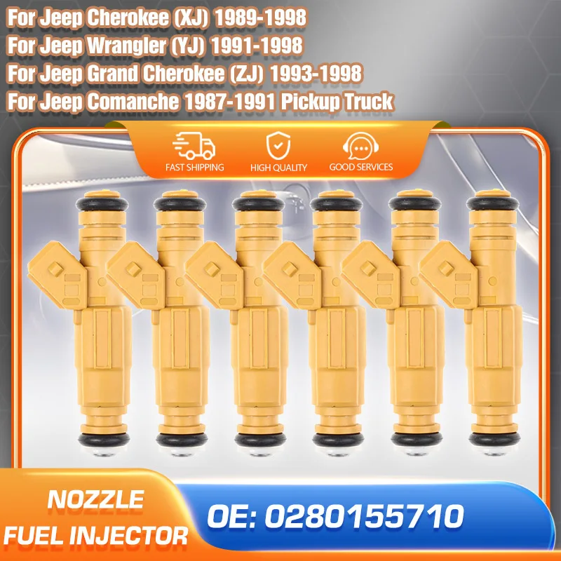 

Car Fuel Injectors Nozzle For Jeep XJ Cherokee YJ Wrangler ZJ Grand Cherokee 1987-1998 Jeep Comanche Car Accessories 0280155710