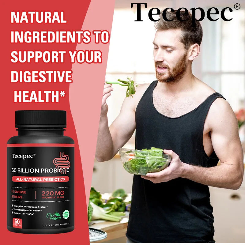 

Premium Probiotics 60 Billion CFU - Improves Digestion, Cleansing, Nutrient Absorption, Immune System and Promotes Gut Health
