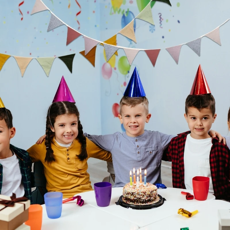 Banderas triangulares algodón, guirnaldas, banderines decorativos para dormitorio niños y guardería