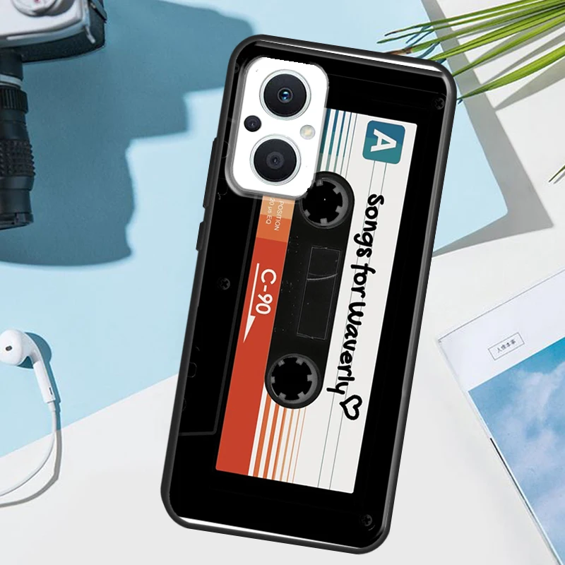 Cassette Mix Tape Case For OPPO Reno 14F 14 13F 13 12F 12 11F 11 7 8 10 Pro 8T OPPO Find X9 X8 X6 X5 Pro Cover