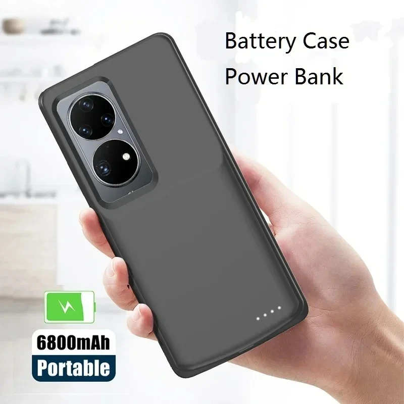

6800mAh Power Case Battery Charger Cases Shockproof Power Bank for Huawei P50 Pro P60 Pro External Battery Pack Charging Cover