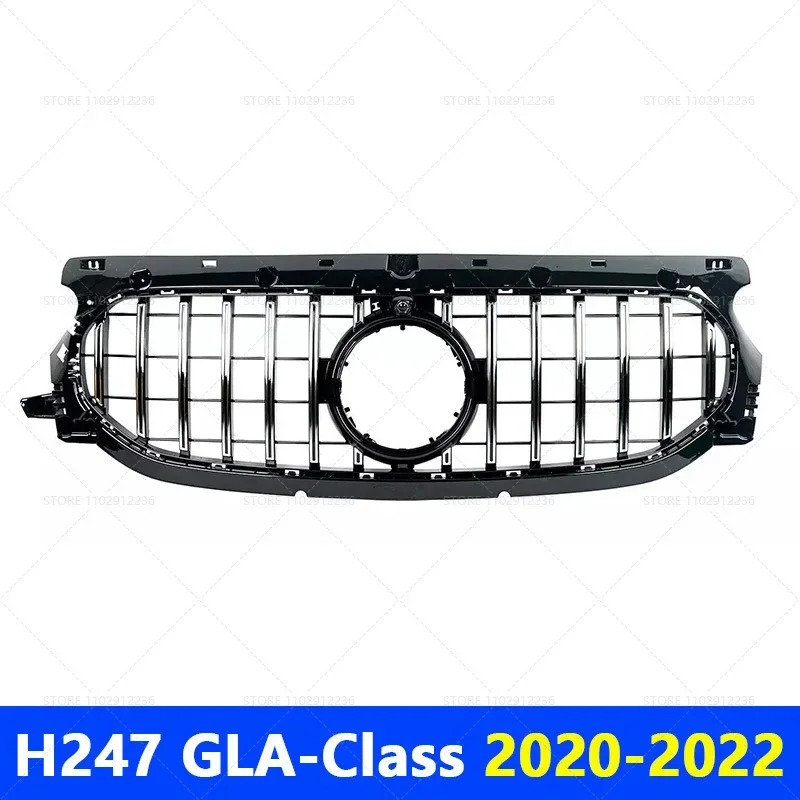 for 2020-2022 H247 GLA-Class Mercedes Benz GLA180 GLA200 GLA250  GLA45 AMG GT Style Upper Bumper Hood Mesh Front Grill Grille