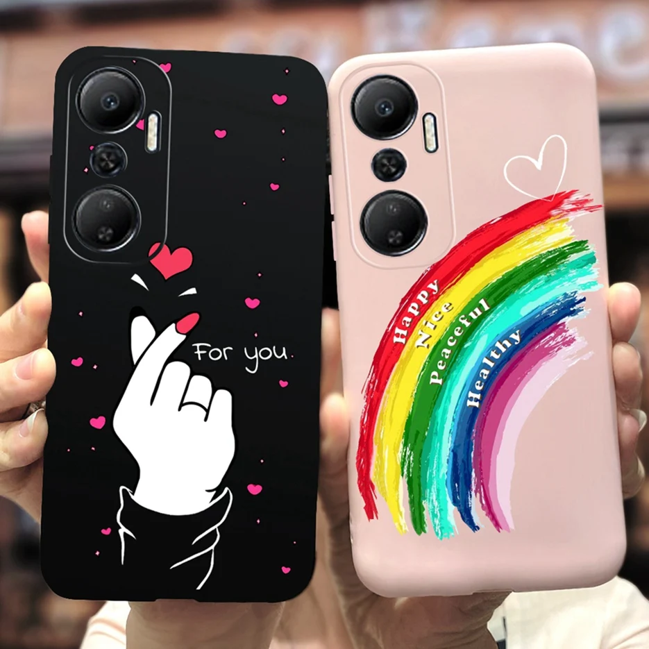 For Infinix Hot 20 Case Hot20 Play X6825 Cute Candy Painted Cover Soft Silicone Phone Case For Infinx Hot 20i Hot 20 Play Bumper