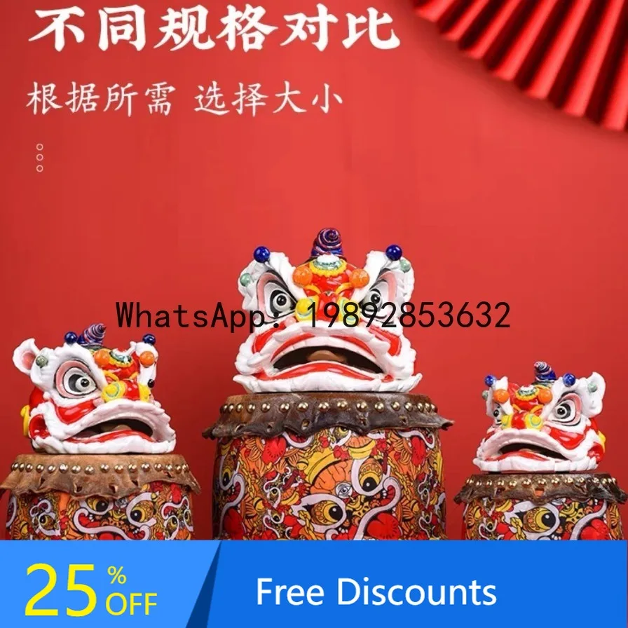 Ceramic Lion Animal Home Living Room Decoration Intangible Cultural Heritage