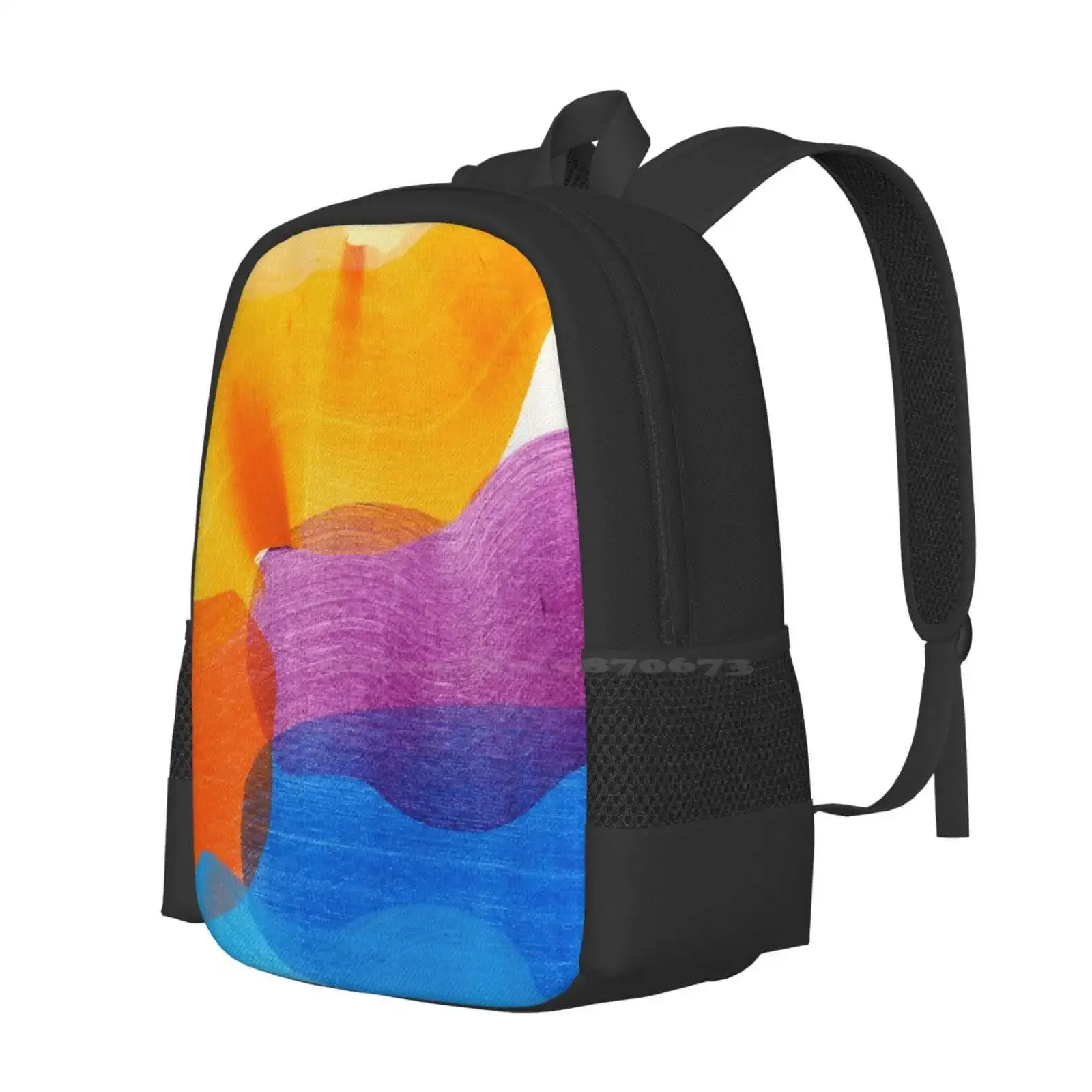 السماء الزرقاء وأشعة الشمس 01 رائجة البيع حقيبة مدرسية على ظهره حقائب الموضة اللوحة مجردة التعبيرية مجردة كلير Desjardins #2