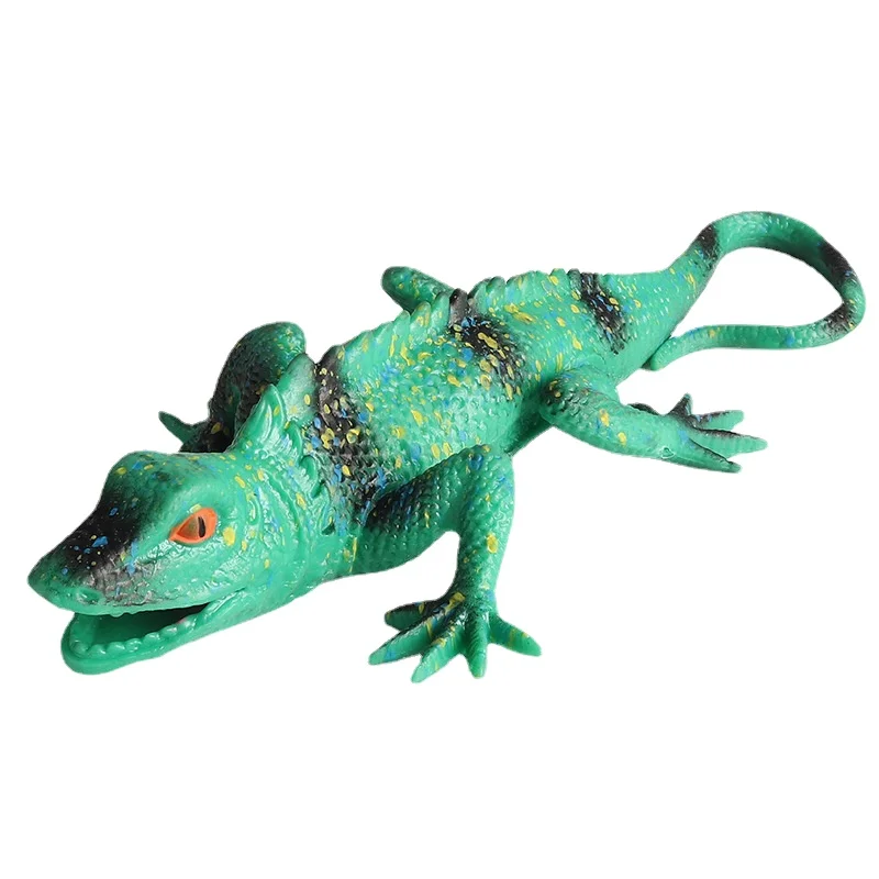 Decompression and venting green iguana toys children's toys TPR simulation trick Insect Animal Model pinch music