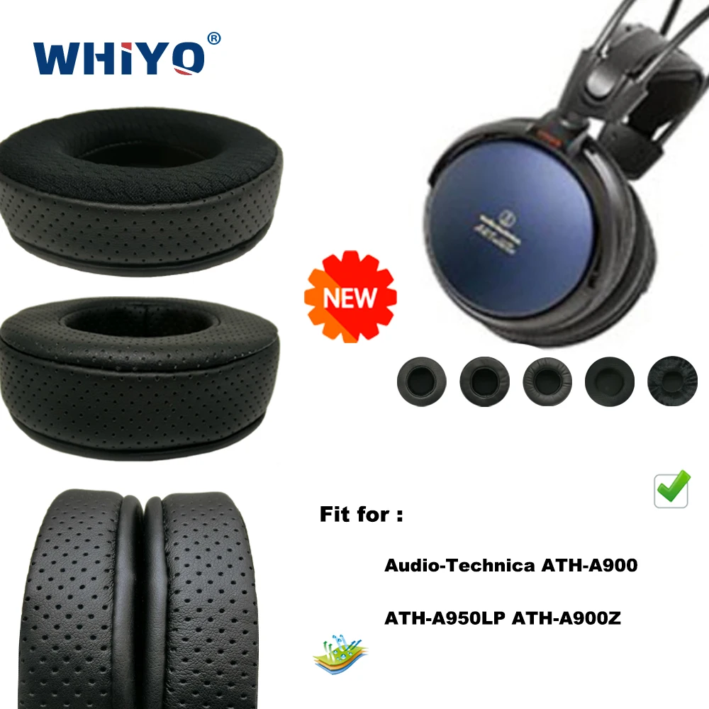 New upgrade Replacement Ear Pads for Audio-Technica ATH A900 A950LP A900Z Parts Leather Cushion Velvet Earmuff Headset Sleeve