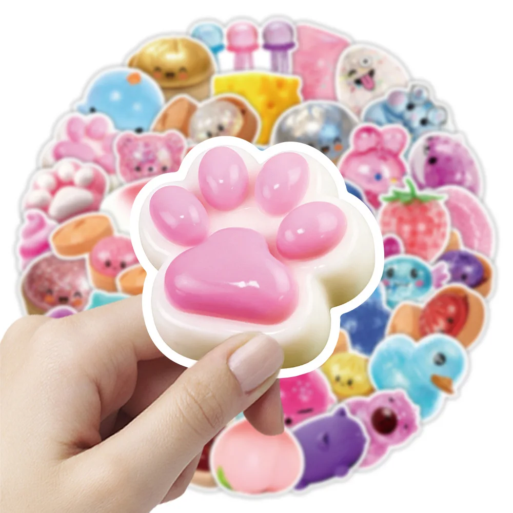 50 Stück Squishy Spielzeug Graffiti-Aufkleber Niedliche Kreative Cartoon-Sticker DIY Gepäck Handy Gitarre Scrapbook Wasserfeste Aufkleber Kinderspielzeug – Detail 5