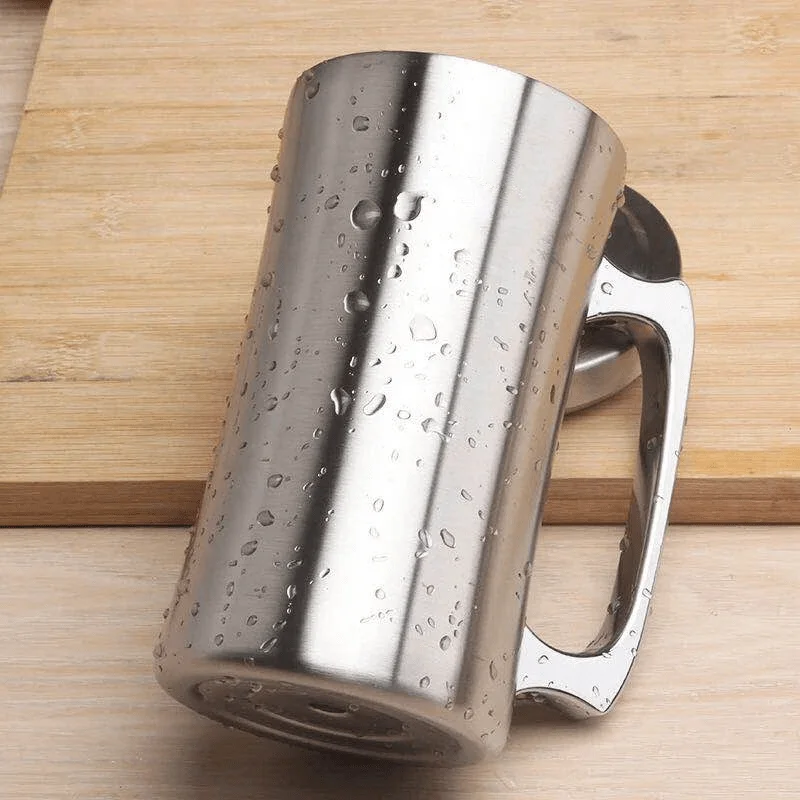 

Insulated Cup Stainless Steel Mugs With Lid, 20oz Large Mug, Double Wall Beer Stein, Tumbler With Handle, Insulated Beer Mug