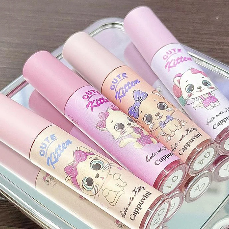 Cappuvini imperméable Mousse brillant à lèvres nu durable liquide rouge à lèvres lisse facile à porter velours pêche rose boue à lèvres maquillage cosmétique