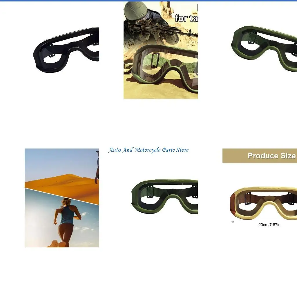

P9FD Dirt Proof Eyewear Safety Glasses Sports Goggles for ATV Bike Racing Anti Dust Cycling Glasses Adjustable Goggles