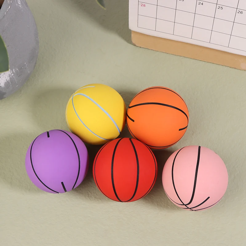6 ซม.กีฬากลางแจ้ง Bouncy Ball ยืดหยุ่นสูงมินิยางบาสเกตบอลฟุตบอล Decompression Hollow Elastic Ball ของเล่นเด็ก