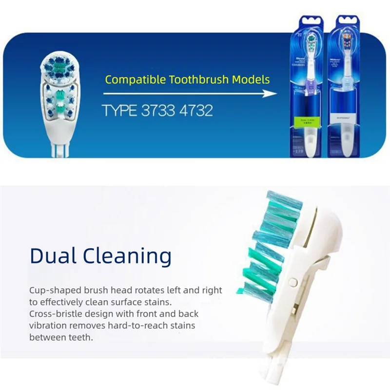 ABBZ-Ersatzbürstenköpfe für Oral-B-Crossaction-Zahnbürste reinigt die Zähne und entfernt Plaque effektiv für die Zahnpflege
