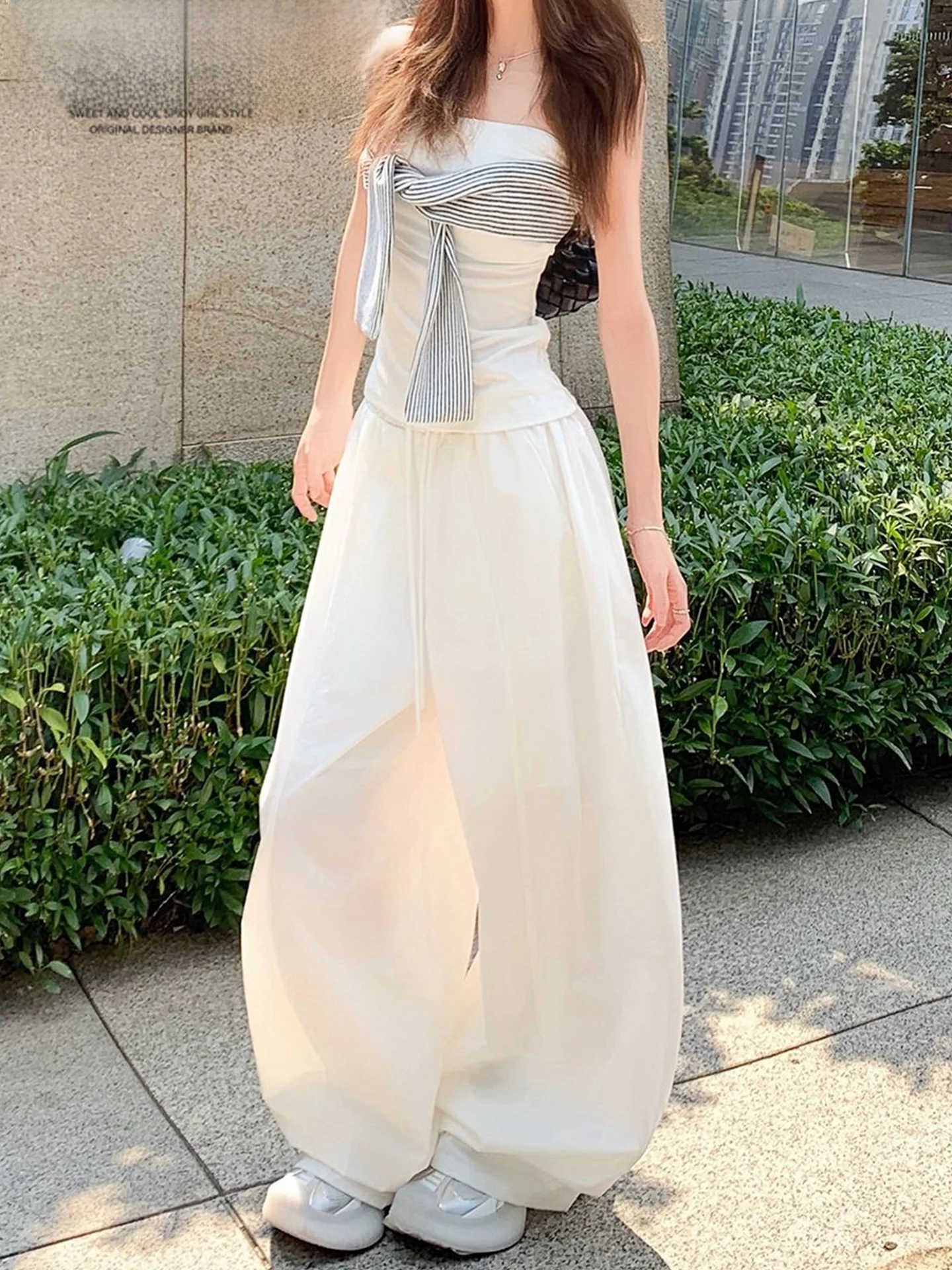 American Sle Casual Qui Dry Pantaloni sportivi a vita alta Gamba larga Vestibilità ampia per il corpo con pera Nuovo arrivo estivo