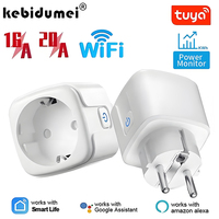Tuya Wifi Smart Socket EU16A/20A Smart Plug With Power Monitoring Smart Life APP Remote Control Support Google Assistant Alex