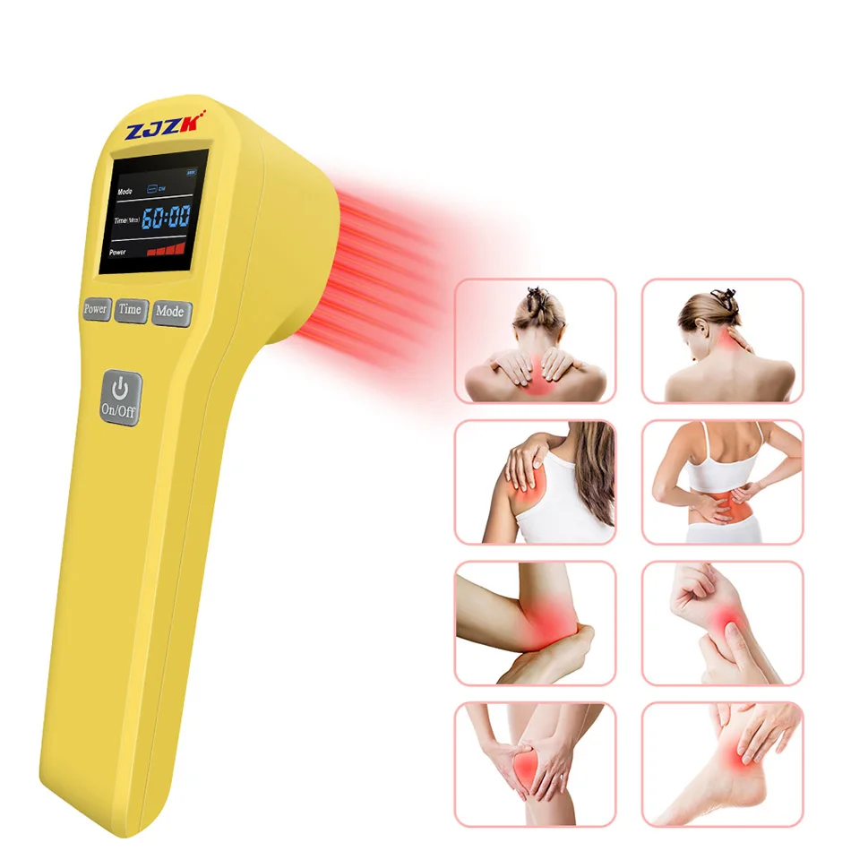 

ZJZK Laser Pain Physiotherapy 4×808nm 16×650nm Cold Laser Therapy Device for Arthritis Pain Relief Wound Healing Sports Injuiry