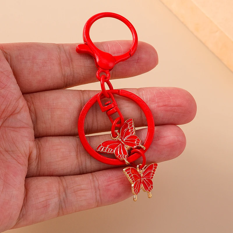 Aihua Schöne Schlüsselanhänger mit Früchten und Tieren für Frauen und Mädchen, niedlicher Schlüsselanhänger mit Hund, Katze, Schmetterling, Handtaschenanhänger, Schmuck, Geschenke – Detail 3