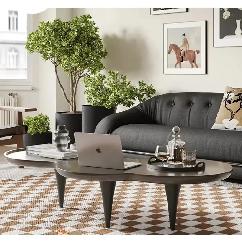 Rtr BJ Whole House Furniture Retro Coffee Table Small Apartment Senior Designer Living Room Special-Shaped Art Cloud Table Silen
