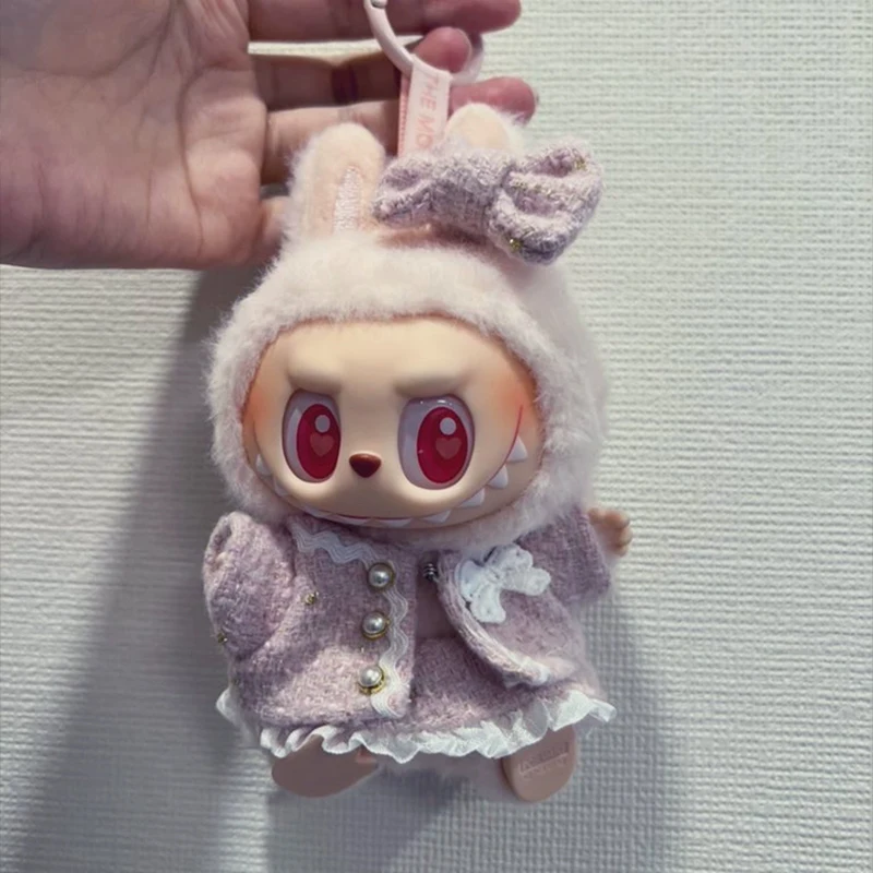 17cm Sweet Clothes for Labubu Doll The Monster Outfit Accessories Clothing DIY Kids Gift Sweet Princess High-quality Dress Cloak