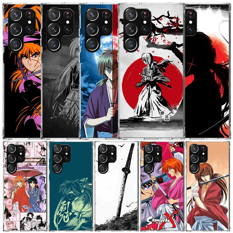 Rurouni Kenshin Anime Phone Case For Samsung Galaxy S22 S23 S24 Ultra S21 S20 FE S10 Plus S10E S9 S8 + S7 Edge Soft TPU Back Cov