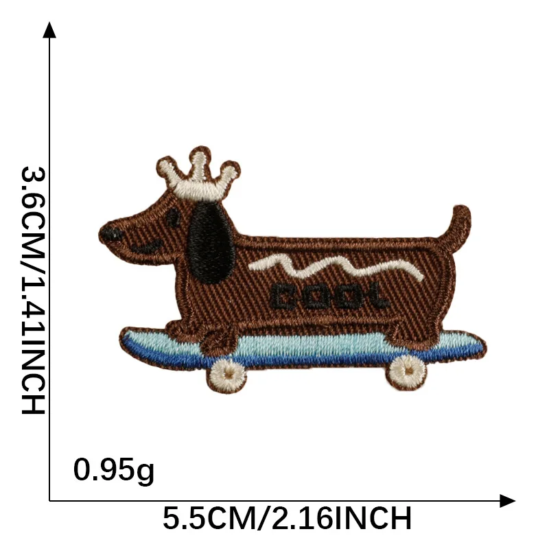 3szt Kreskówka kiełbasa pies samoprzylepna naszywka na tkaninę, może być używana do etui na telefon komórkowy DIY, dekoracyjna torba na buty kapelusz